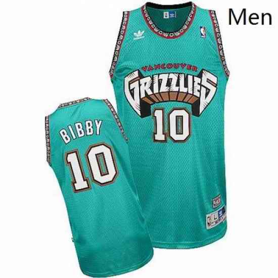 Mens Adidas Memphis Grizzlies 10 Mike Bibby Authentic Green Throwback NBA Jersey